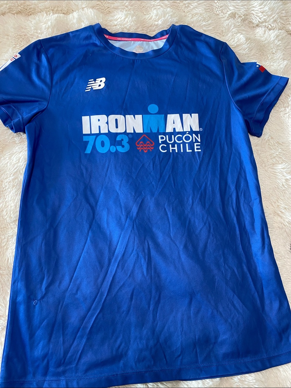 Iron Man Womens NWOT Pucon Chile New Balance  shirt M